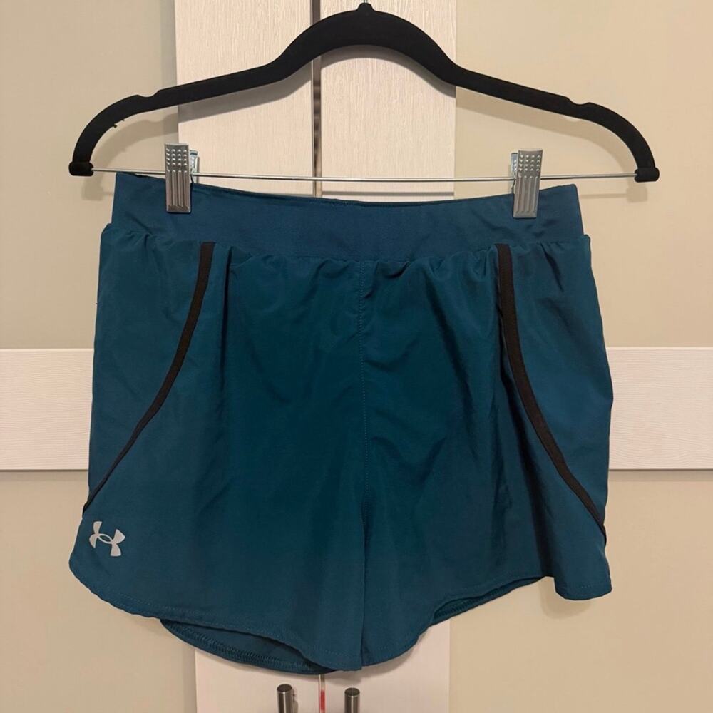 Under Armour HeatGear Running Shorts Women’s Small Teal Athletic Workout